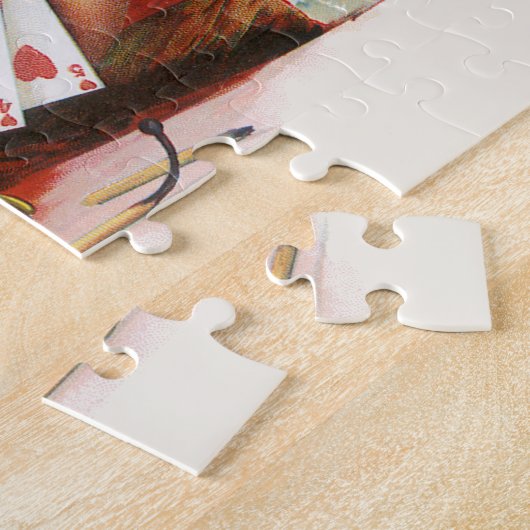  Cigar Label Art recht spoelen met hart Legpuzzel (Zijkant)