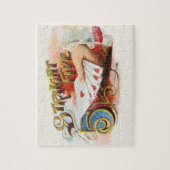  Cigar Label Art recht spoelen met hart Legpuzzel (Verticaal)