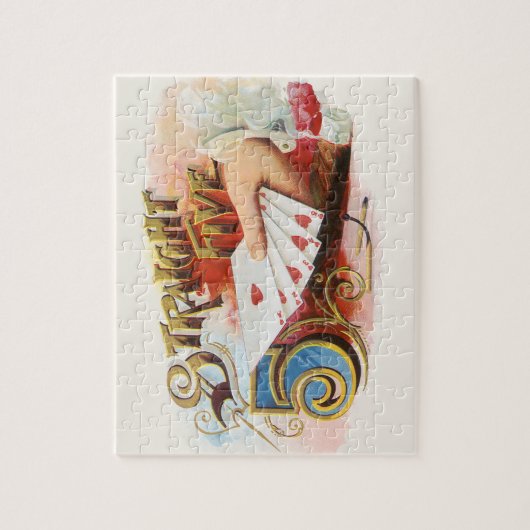  Cigar Label Art recht spoelen met hart Legpuzzel (Verticaal)