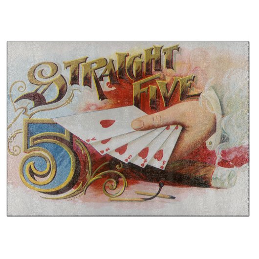 Cigar Label Art recht spoelen met hart Snijplank (Voorkant)