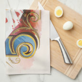 Cigar Label Art recht spoelen met hart Theedoek (Quarter Fold)