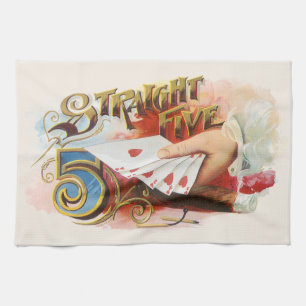  Cigar Label Art recht spoelen met hart Theedoek