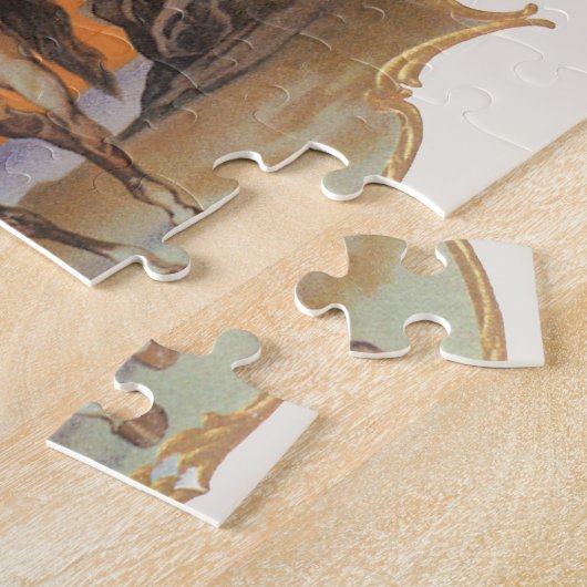  Cigar Label Art, Red Cloud Indian op paard Legpuzzel (Zijkant)