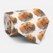  Cigar Label Art, Red Cloud Indian op paard Stropdas (Opgerold)