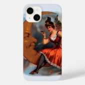 Cigar Label Art, Victoriaans op maan Case-Mate iPhone Case (Achterkant)