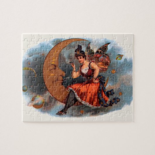  Cigar Label Art, Victoriaans op maan Legpuzzel (Horizontaal)