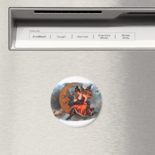 Cigar Label Art, Victoriaans op maan Magneet (Insitu (Vaatwasser))