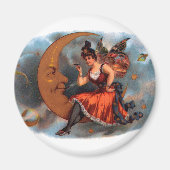 Cigar Label Art, Victoriaans op maan Magneet (Voorkant)