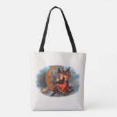  Cigar Label Art, Victoriaans op maan Tote Bag (Achterkant)