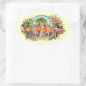  Cigar Label La Palmiera, Vrouw met Angels (Tas)