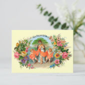  Cigar Label La Palmiera, Vrouw met Angels (Staand voorkant)