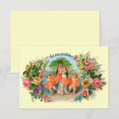  Cigar Label La Palmiera, Vrouw met Angels (Voorkant / Achterkant)