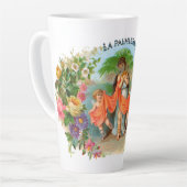  Cigar Label La Palmiera, Vrouw met Angels Latte Mok (Linkerhoek)