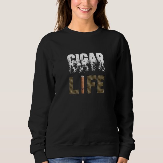 Cigar Life Falling Smoke Trui (Voorkant)