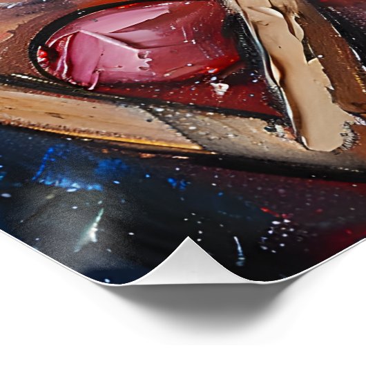 Cigar Lounge Femme Fatale Abstract Expressionisme Perfect Poster (Hoek)