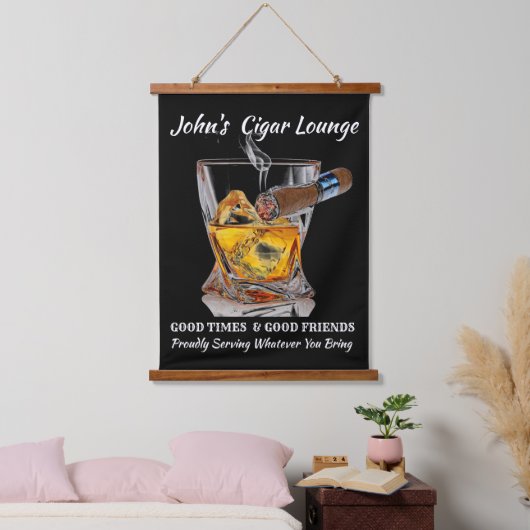 Cigar Lounge Hangend Wandkleed (Slaapkamer)