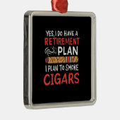 Cigar Lover | Ik ben van plan om auto's te roken Metalen Ornament (Rechts)