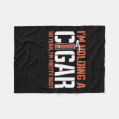 Cigar Lover | Ik houd een kaartje vast Fleece Deken (Voorkant (Horizontaal))