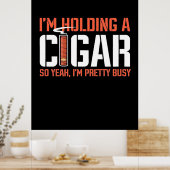 Cigar Lover | Ik houd een kaartje vast Poster (Keuken)