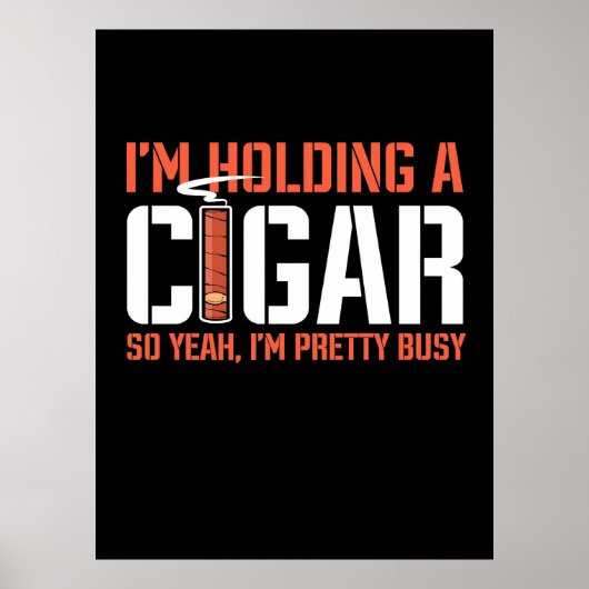 Cigar Lover | Ik houd een kaartje vast Poster (Voorkant)