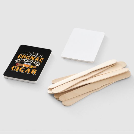 Cigar Lover | Mijn cognac en roken mijn sigar Handwaaier (Niet-gemonteerd)