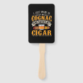 Cigar Lover | Mijn cognac en roken mijn sigar Handwaaier (Voorkant)