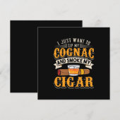 Cigar Lover | Mijn cognac en roken mijn sigar Kaart (Voorkant / Achterkant)