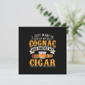 Cigar Lover | Mijn cognac en roken mijn sigar Kaart (Staand voorkant)