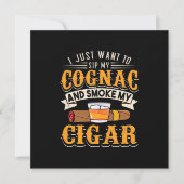 Cigar Lover | Mijn cognac en roken mijn sigar Kaart (Voorkant)