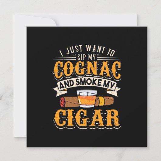 Cigar Lover | Mijn cognac en roken mijn sigar Kaart (Voorkant)