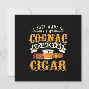 Cigar Lover   Mijn cognac en roken mijn sigar Kaart