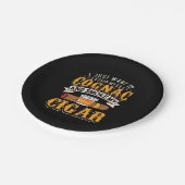 Cigar Lover | Mijn cognac en roken mijn sigar Papieren Bordje (Gekanteld)