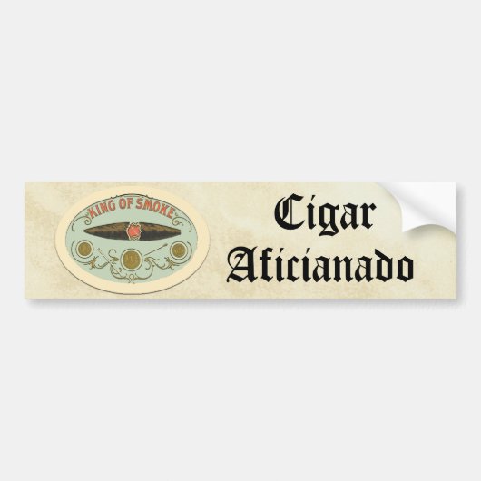 Cigar Lovers King of Smoke Bumpersticker (Voorkant)