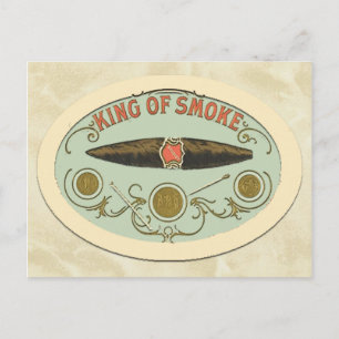 Cigar Lovers King of Smoke Tobacco Label Briefkaart
