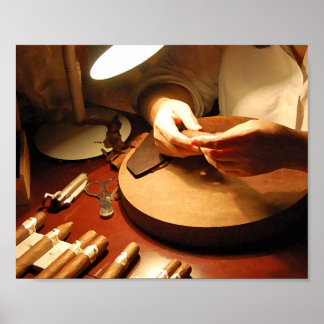 Cigar Making (Digitale Droge Borstel) Poster