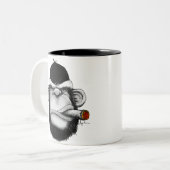 Cigar Monkey Tweekleurige Koffiemok (Voorkant links)