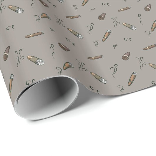 Cigar Pattern Cadeaupapier (Rol Hoek)