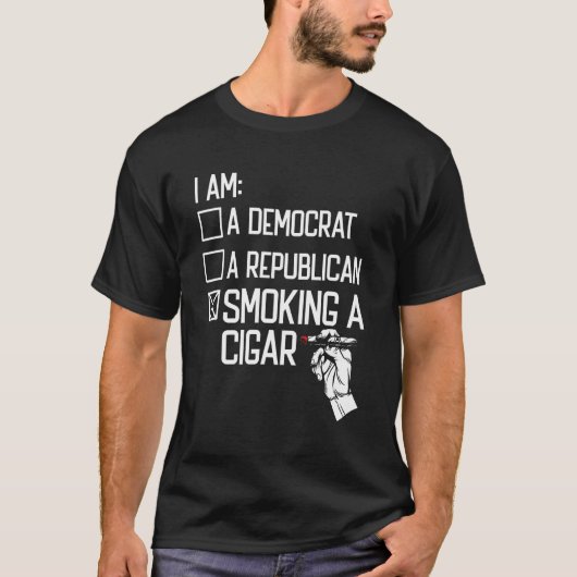 Cigar Pipe Tobacco Smoker Roking A Cigar T-shirt (Voorkant)