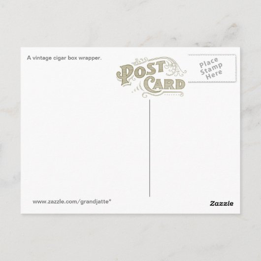 Cigar Post Card Briefkaart (Achterkant)
