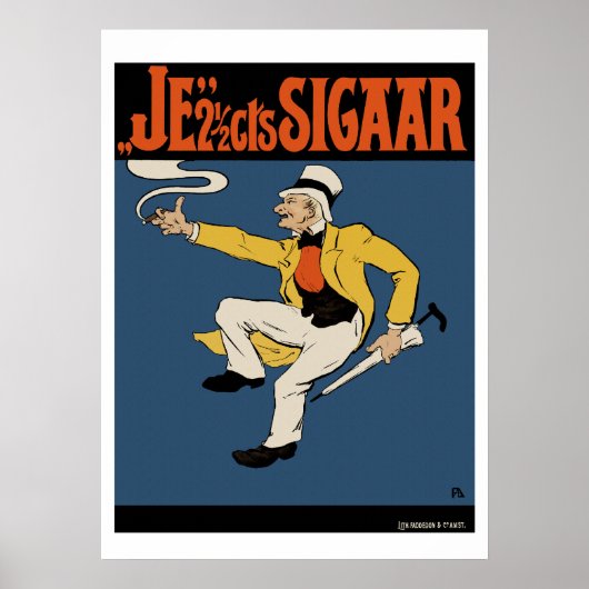 Cigar Poster/Afdruk: de 2 1/2 cent-kaart Poster (Voorkant)