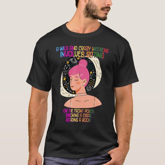 Cigar Reading A Book Humor Quotes T-shirt (Voorkant)