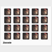 Cigar Santa Vierkante Sticker (Vel)