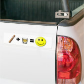Cigar + Shots = Geluk Bumpersticker (Op Truck)