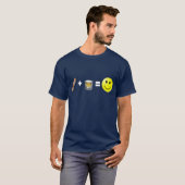 Cigar + Shots = Geluk T-shirt (Voorkant volledig)