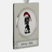 Cigar Skeleton voor roken Verzilverd Banner Ornament (Rechts)