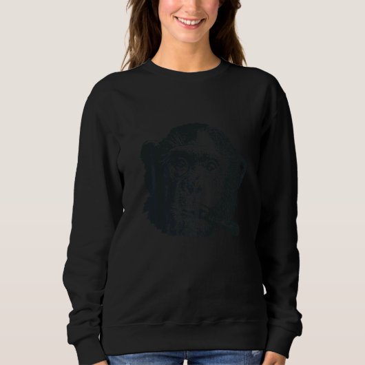 Cigar Smoker Aficionado Cigar Smoking Monkey Cigar Trui (Voorkant)