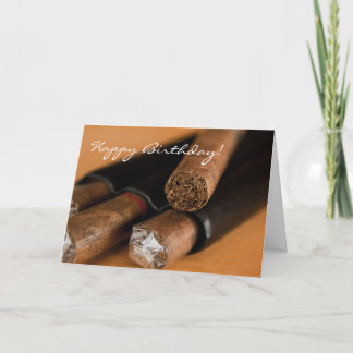 Cigar Smoker Birthday Card Kaart