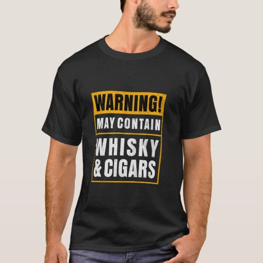 Cigar Smoker Cigar I Funny Whiskey Cigar T-shirt (Voorkant)