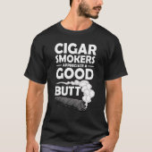 Cigar Smoker For Men Dad Grandpa Tobacco Smoke T-shirt (Voorkant)