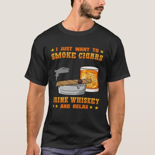 Cigar Smoker Smoking Quotes   3 T-shirt (Voorkant)
